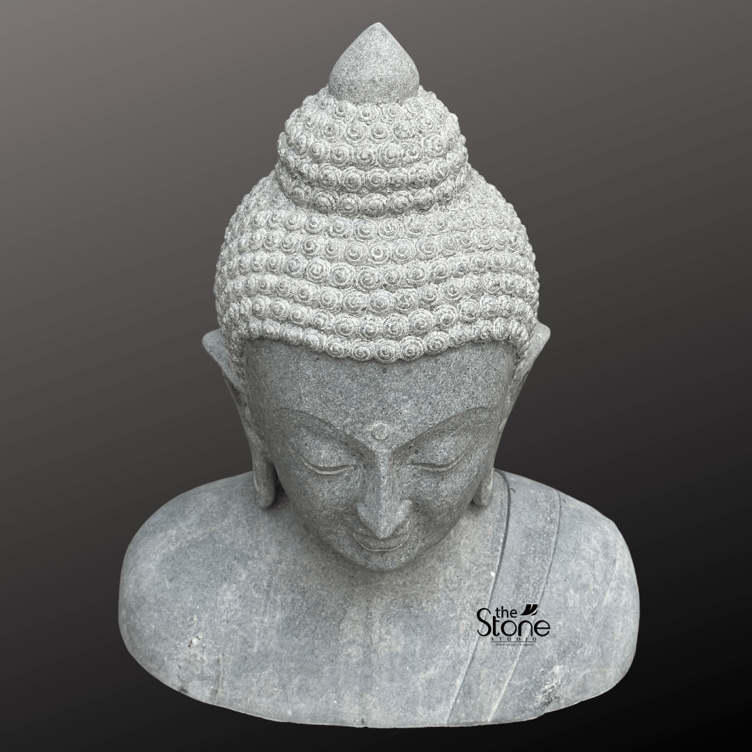 Granite Buddha Head 24″