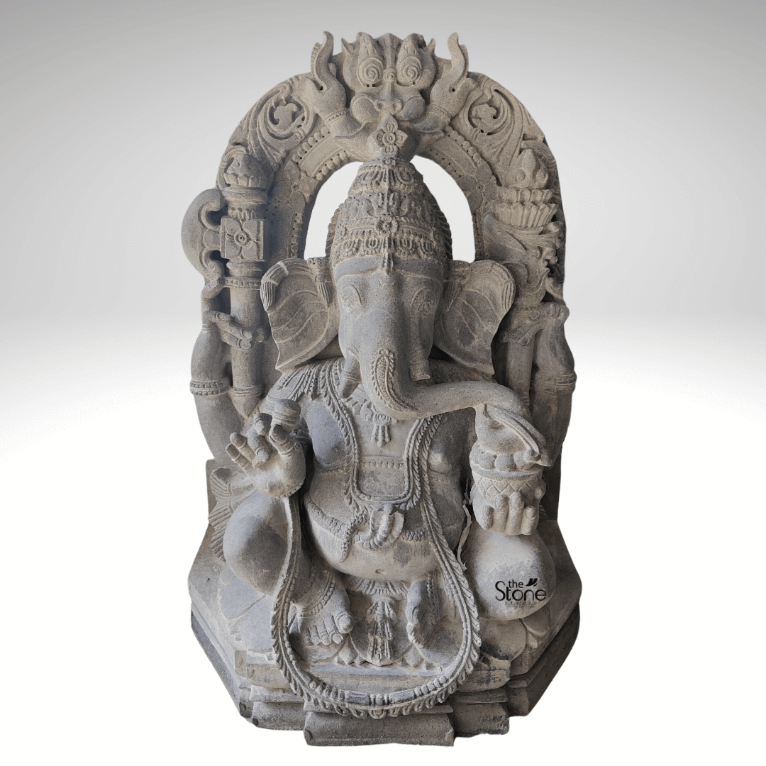 Grey Ganesha Statue 2.5ft