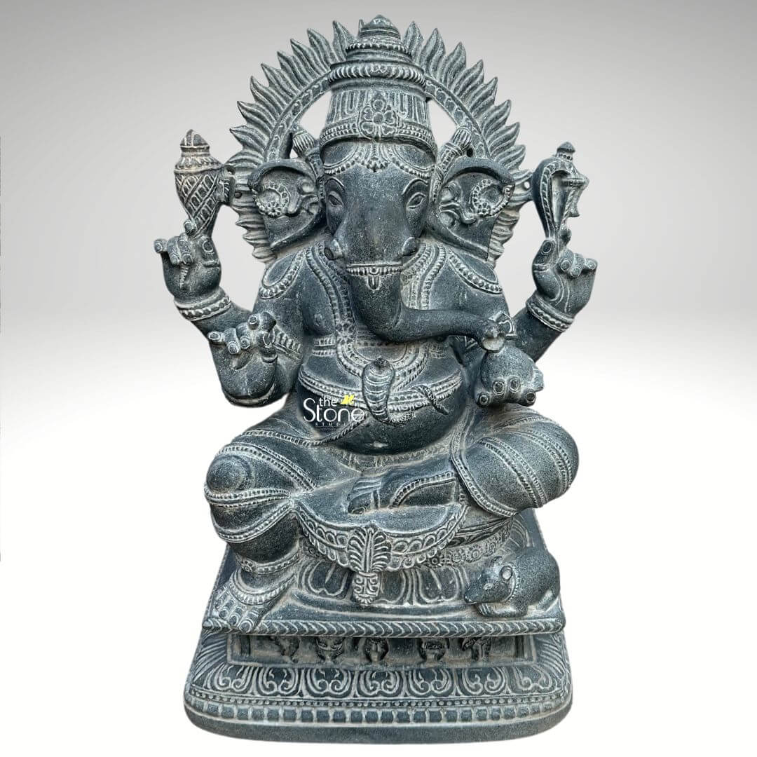 Ganapathi Stone Statue 2ft
