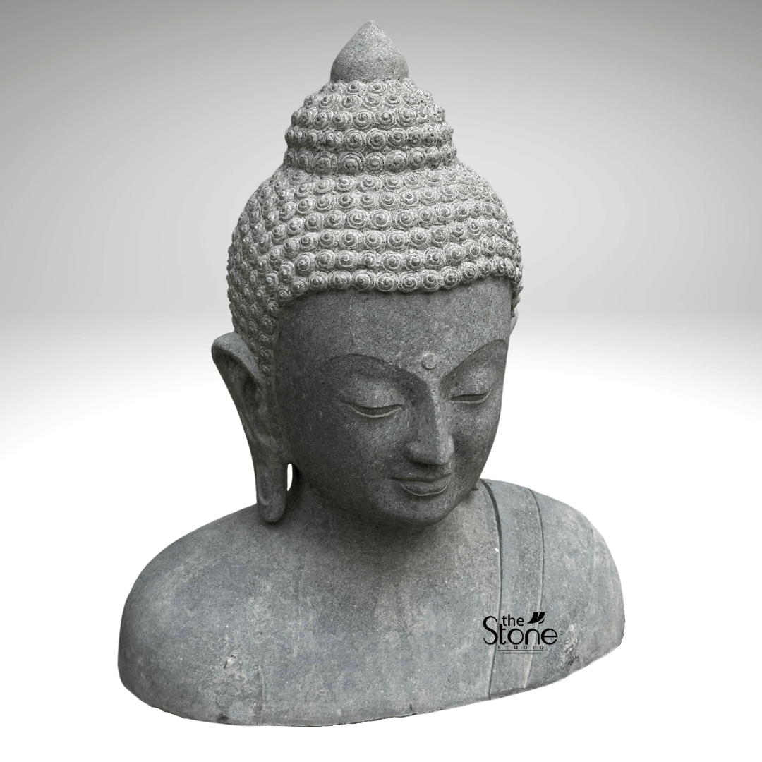 Granite Buddha Head 24″