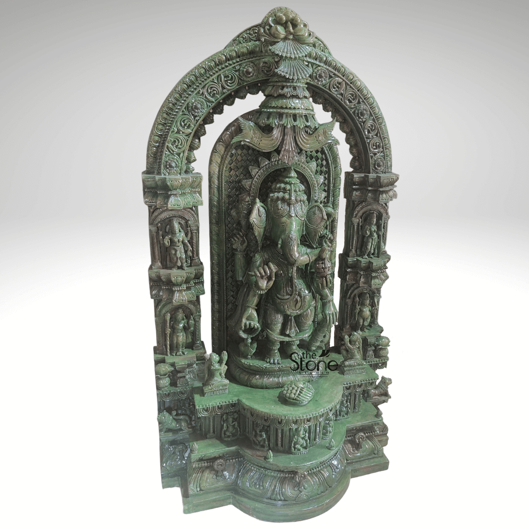 Green Ganesha Statue 2.5ft