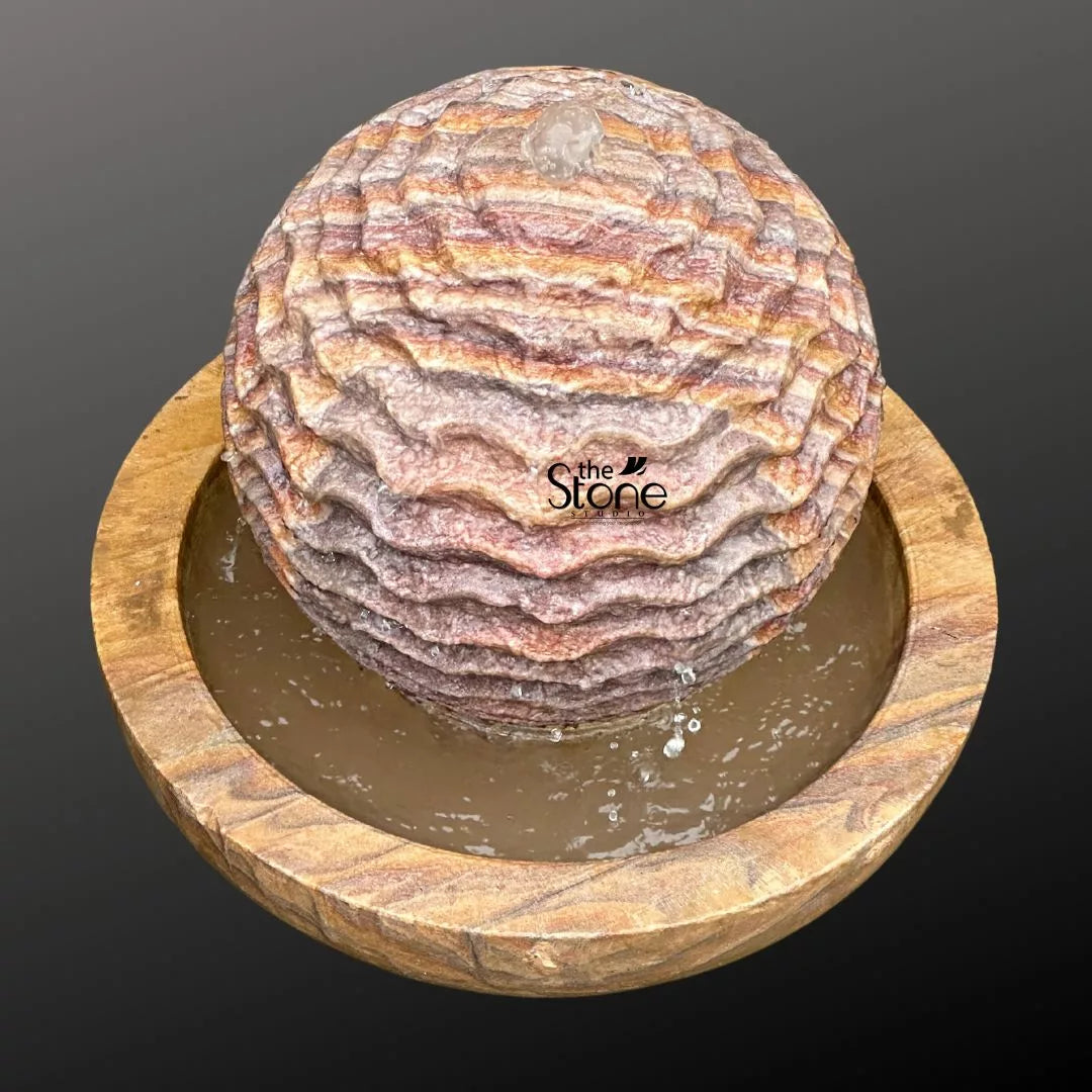 Stone Ball Water Fountain 20″