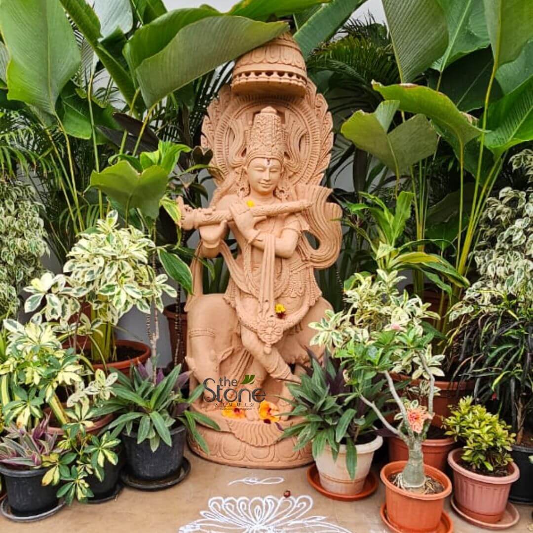 Antique Krishna Statue 5ft