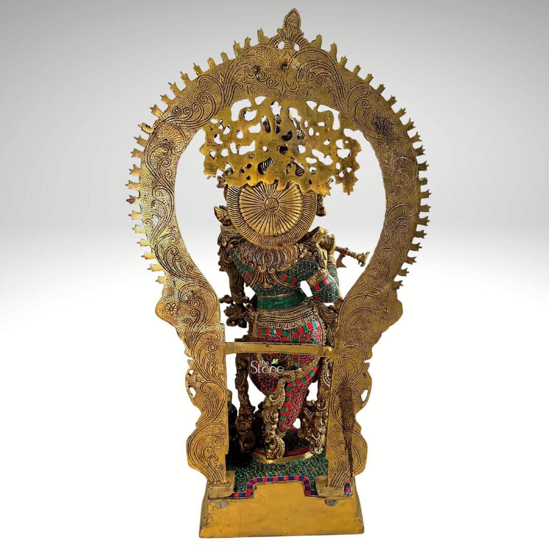 Brass Krishna Statue 32″