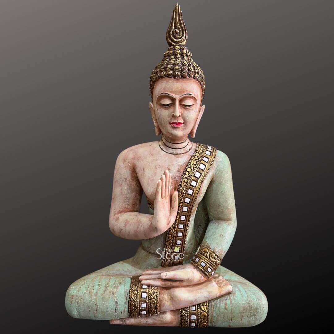 Wood Buddha Statue For Home Decor 2ft
