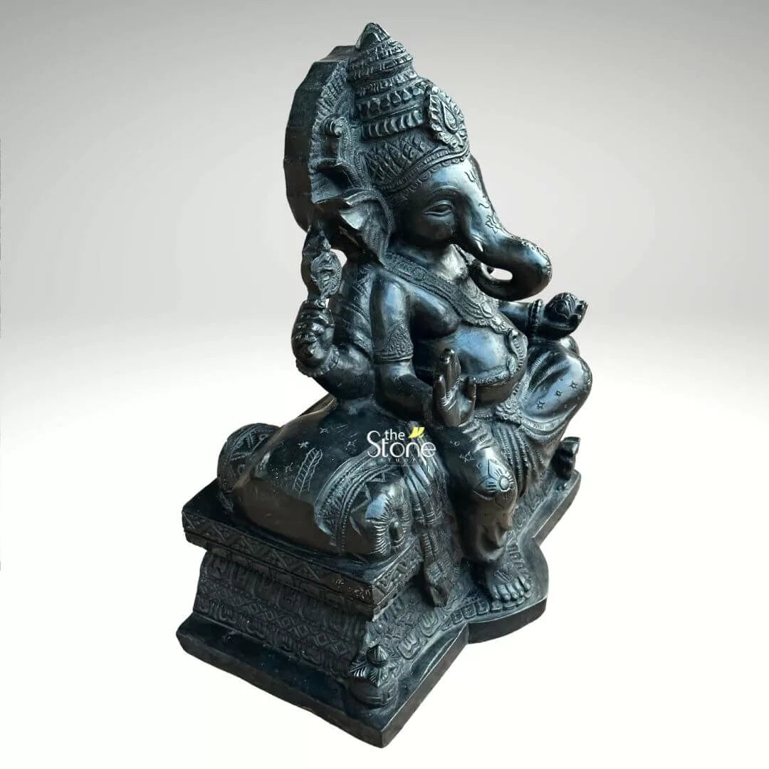 Singhasan Ganesha Statue 18″