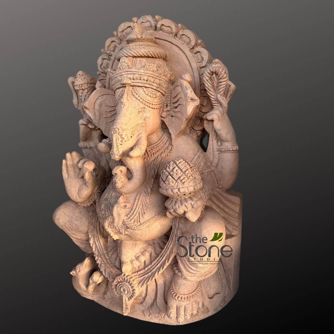 Stone Ganesha Sculpture 2.5ft