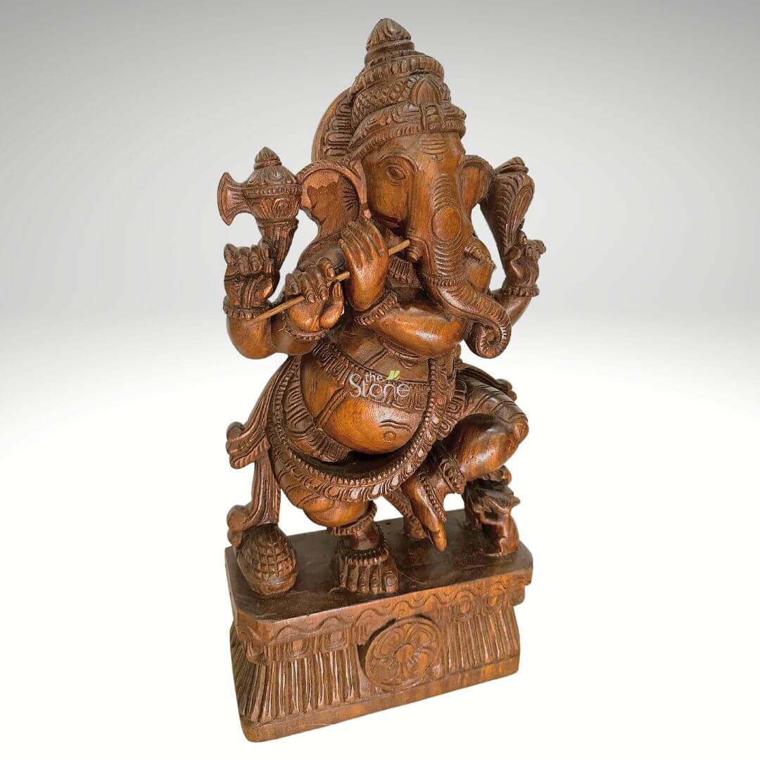Ganesha Wood Statue 24″