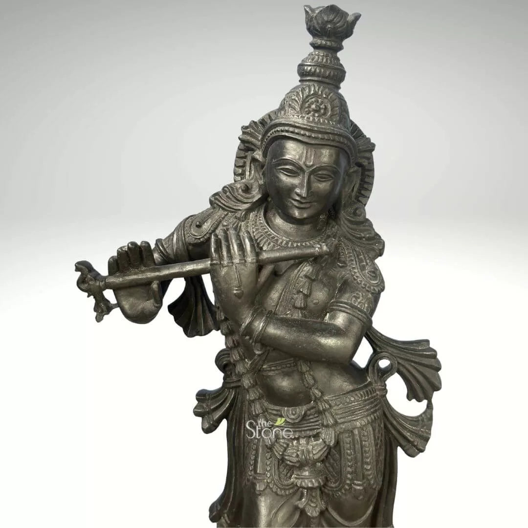 Black krishna Statue 2ft