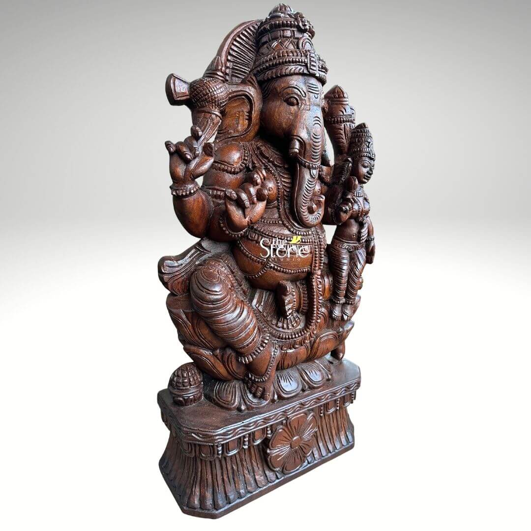 Lord Ganesha With Consort Statue 3ft