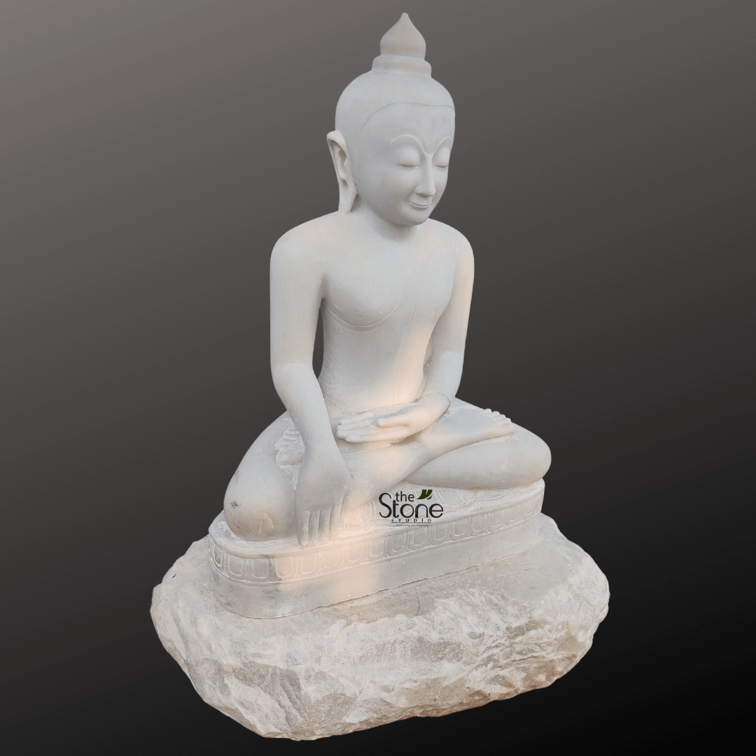 Marble Buddha Statue For Garden 4ft