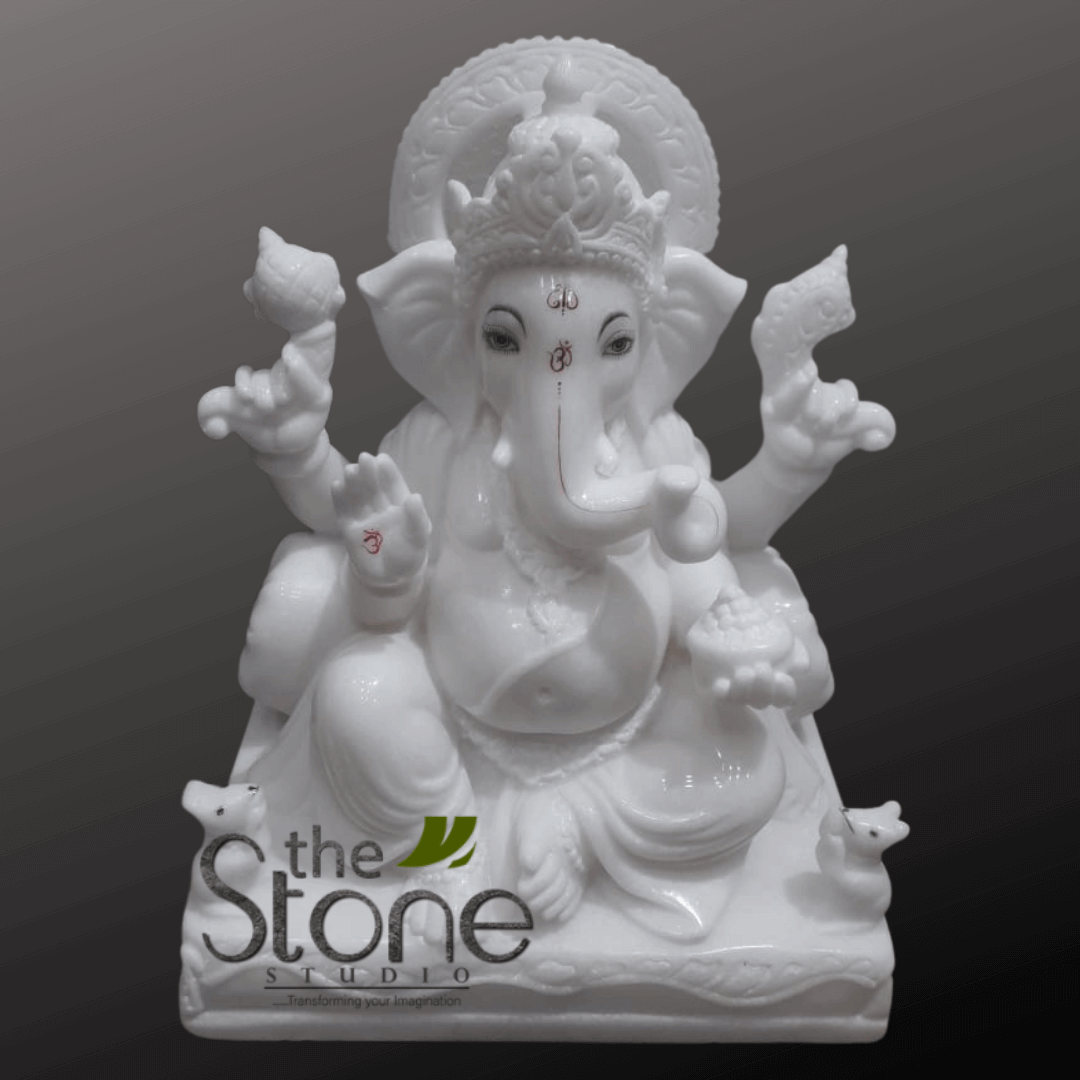 Marble Ganesh Murti 27″