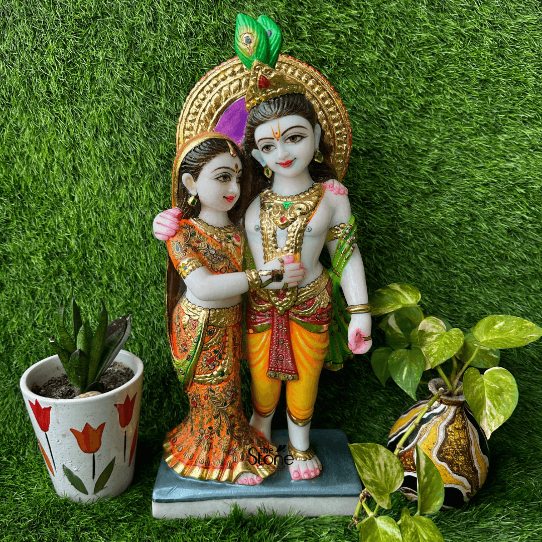 Marble Radha Krishna 18″