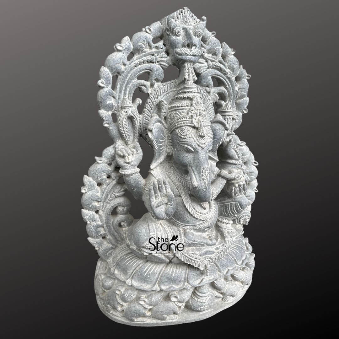 Lord Ganesha Granite Sculpture 2ft