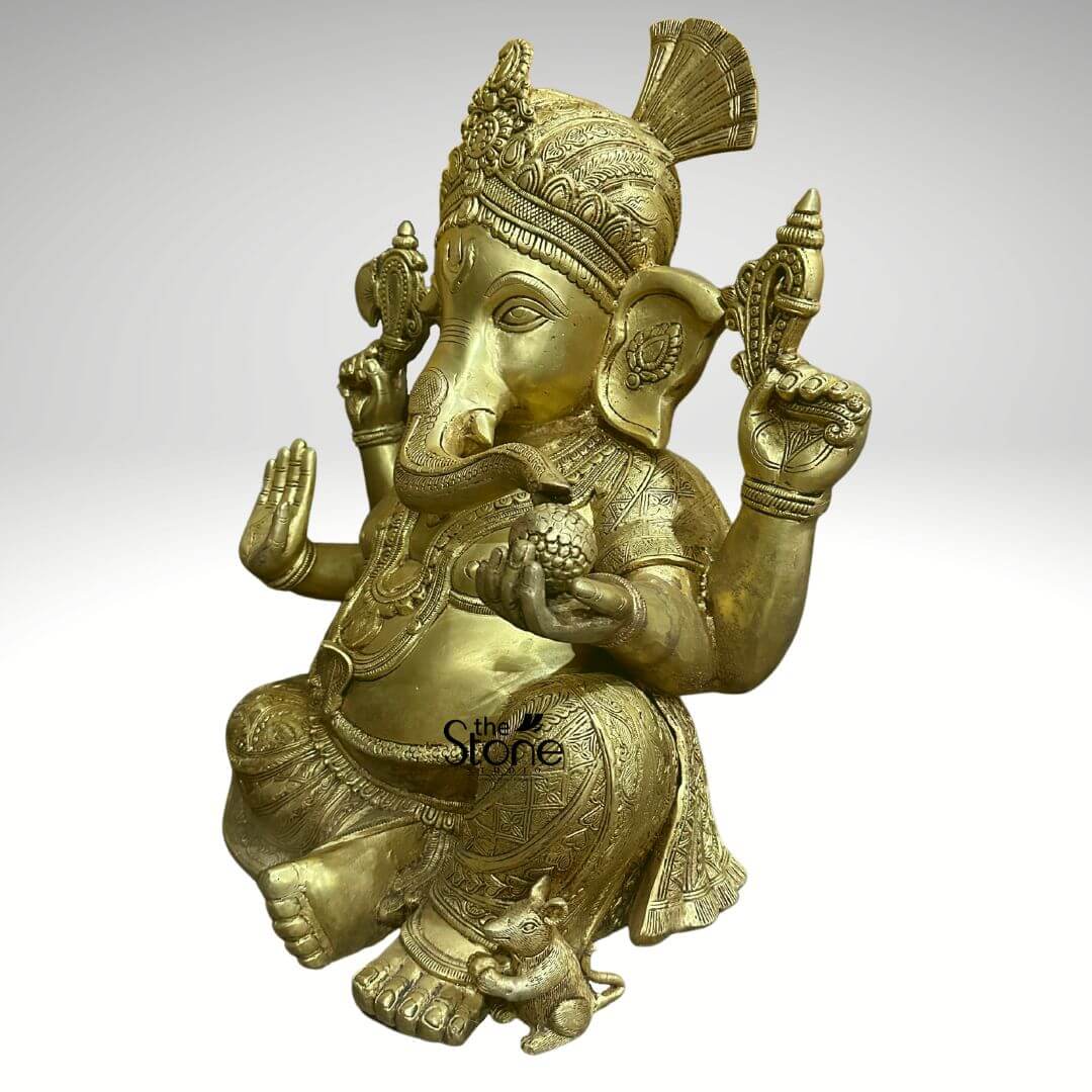 Lord Ganesha Brass Statue 21″