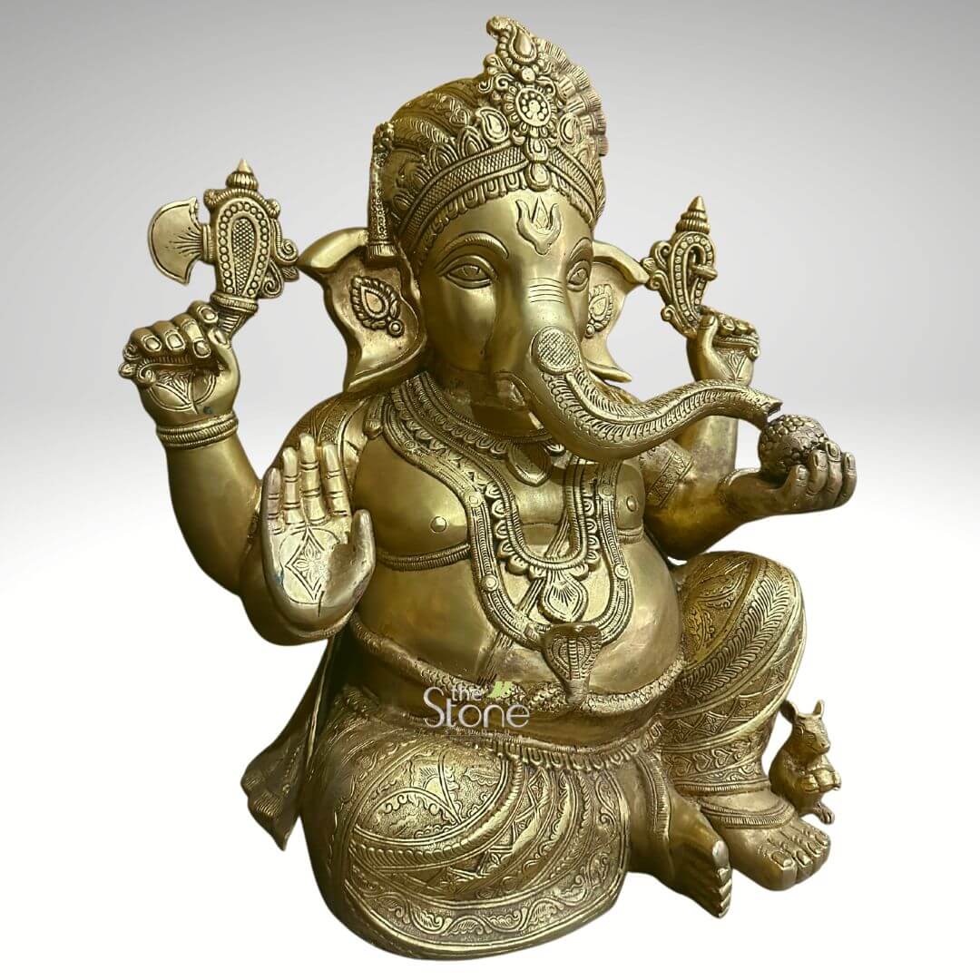 Lord Ganesha Brass Statue 21″