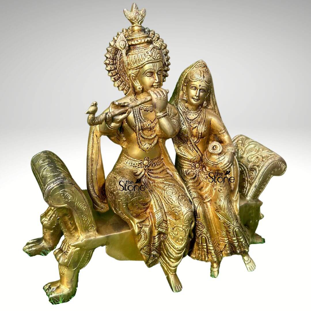Brass Radha Krishna Murti 1ft