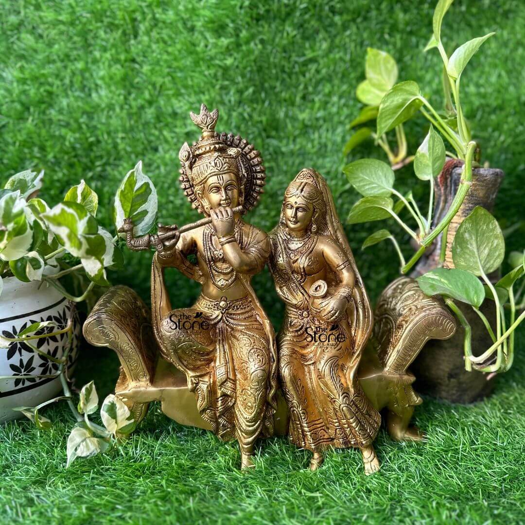 Brass Radha Krishna Murti 1ft