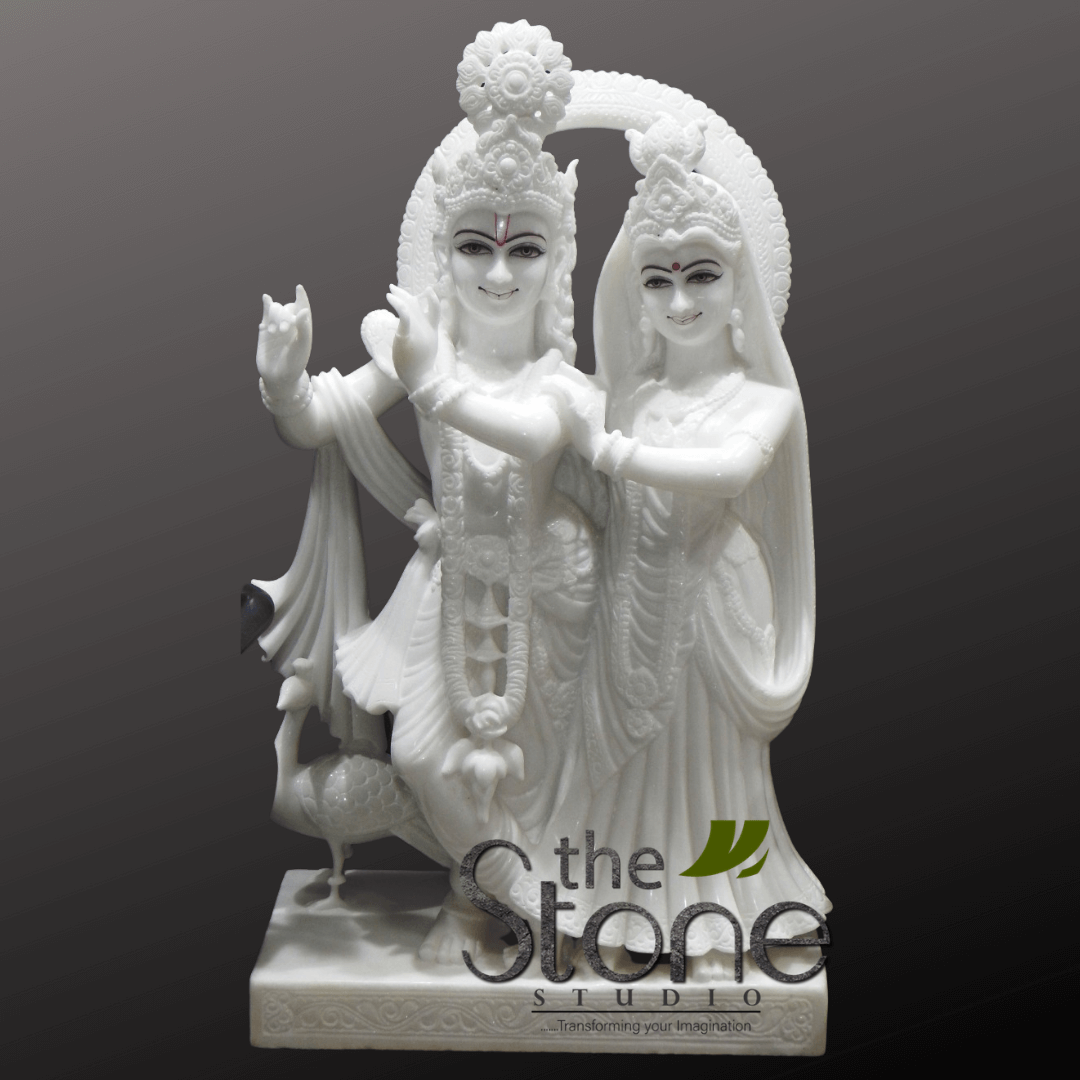 Radha Krishna Marble Statue 2.5ft
