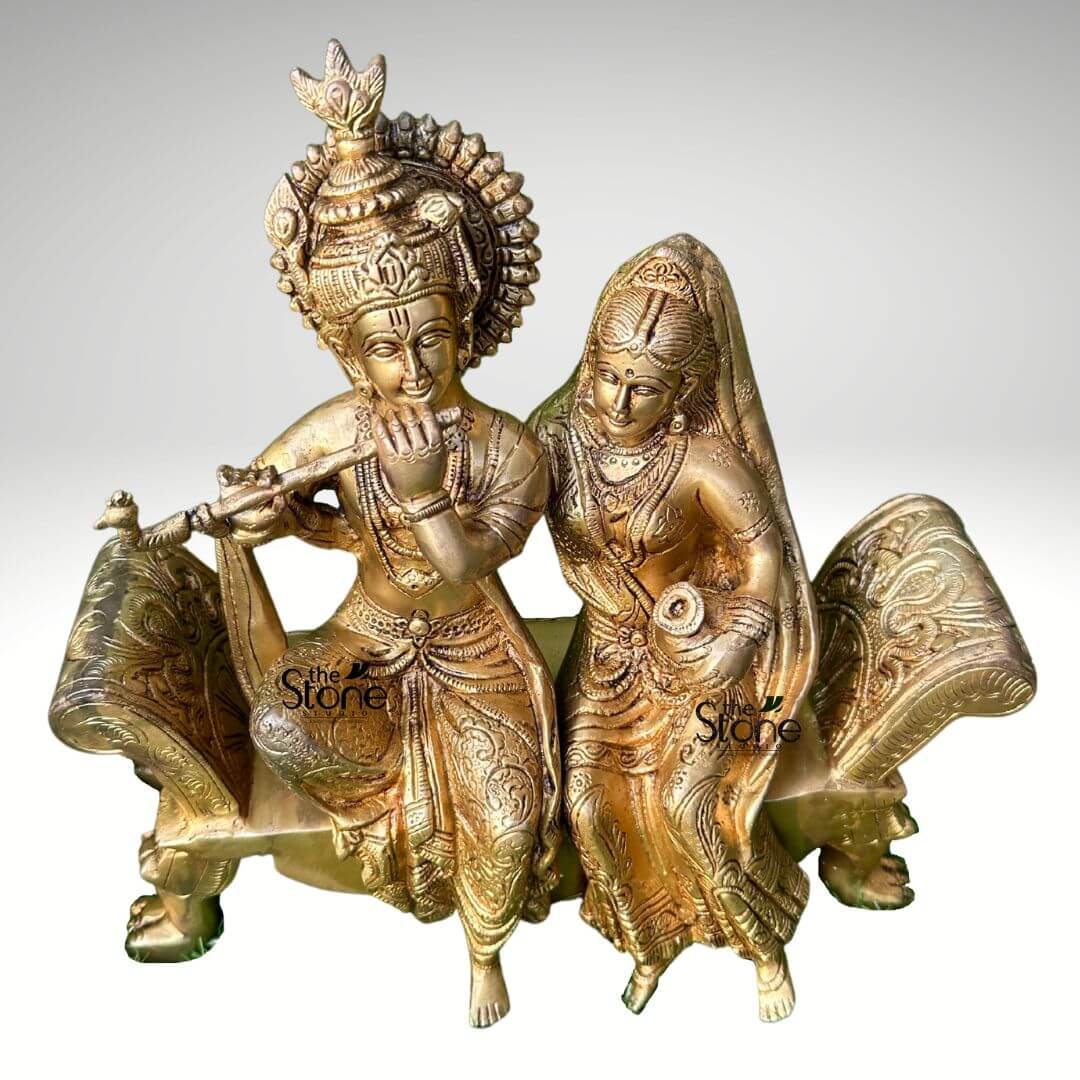 Brass Radha Krishna Murti 1ft