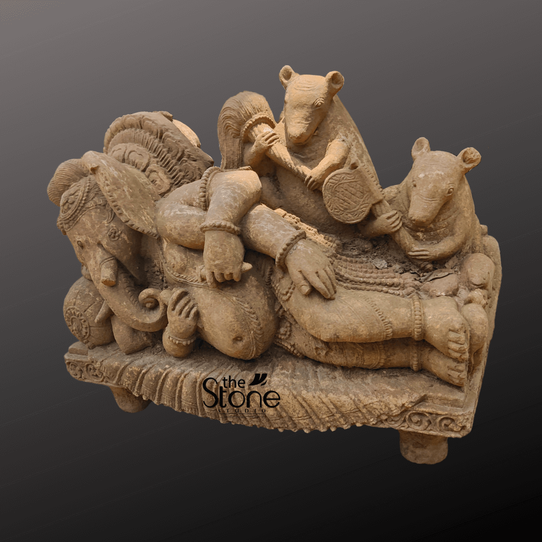Sleeping Ganesha Statue 15″