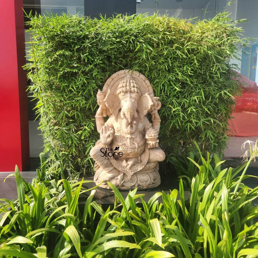 4 Feet Sandstone Ganesha Statue