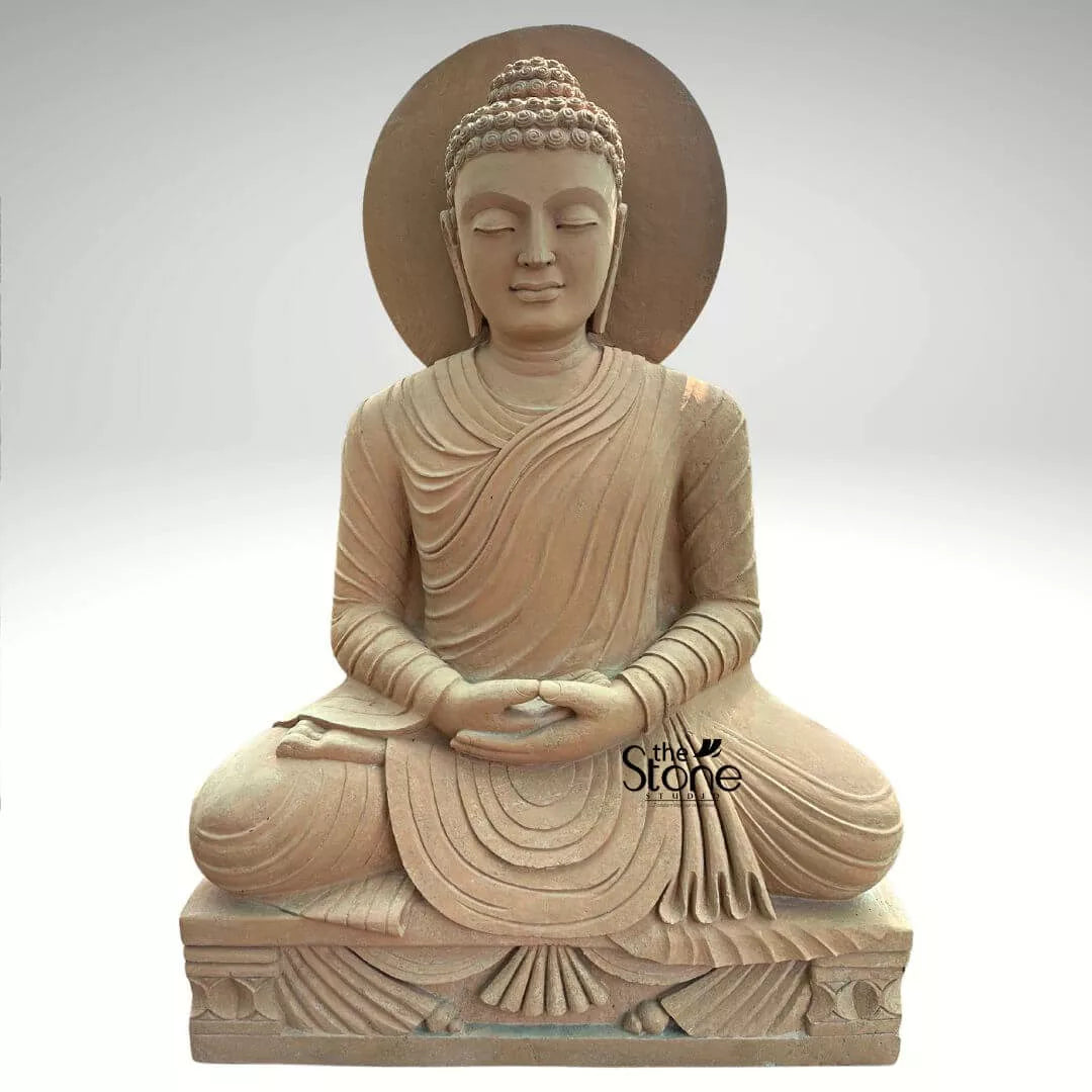 5 Feet Sandstone Buddha Statue