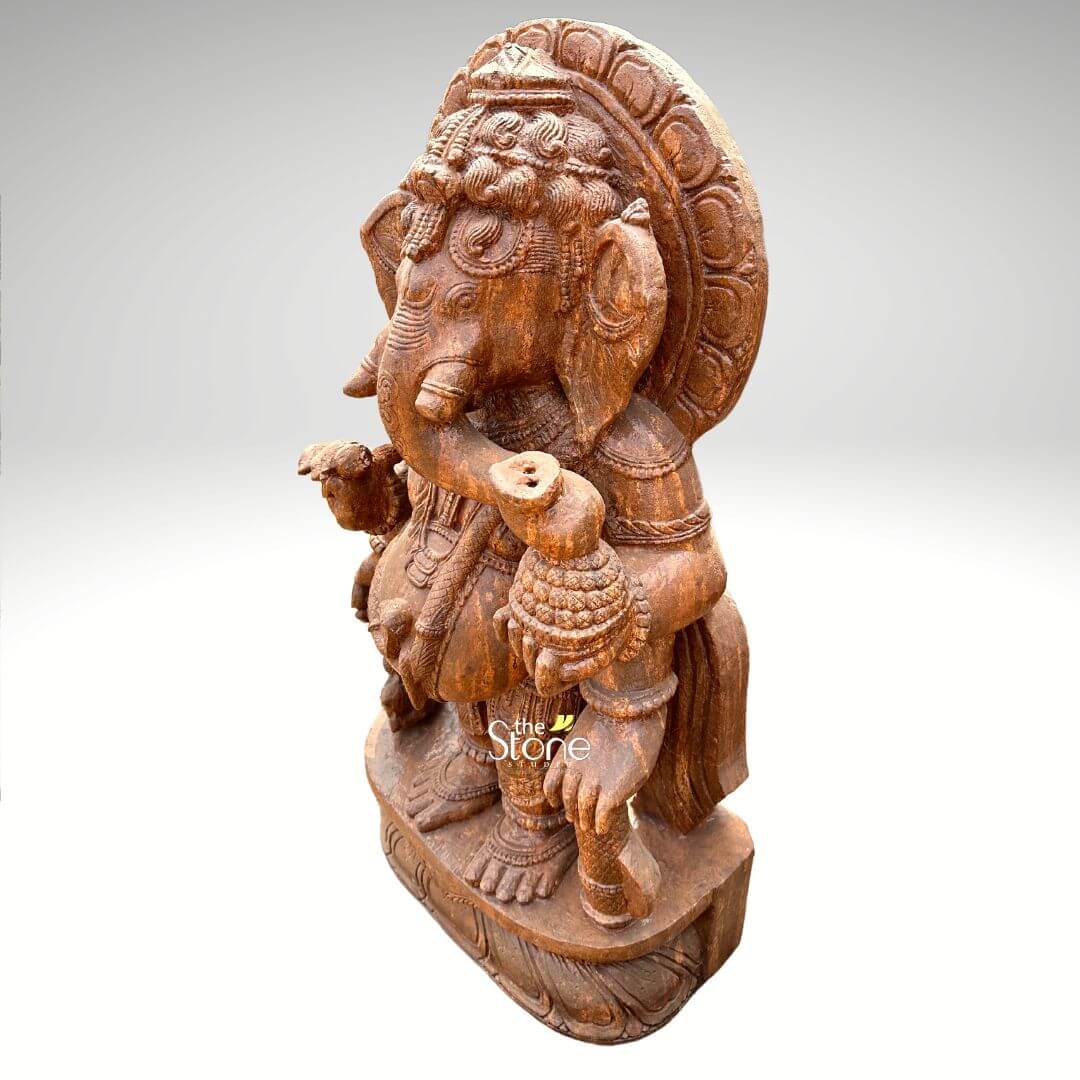 Standing Ganesha Sandstone Statue 4ft