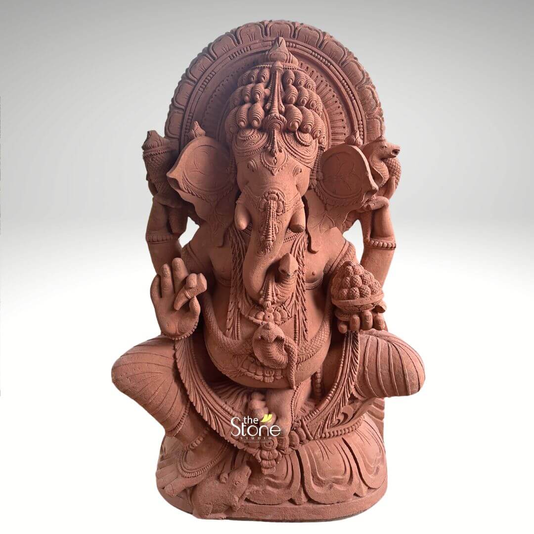 4 Feet Sandstone Ganesha Statue
