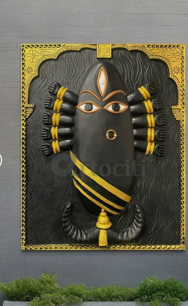 Linga Bhairavi 3D Relief Mural Wall Art