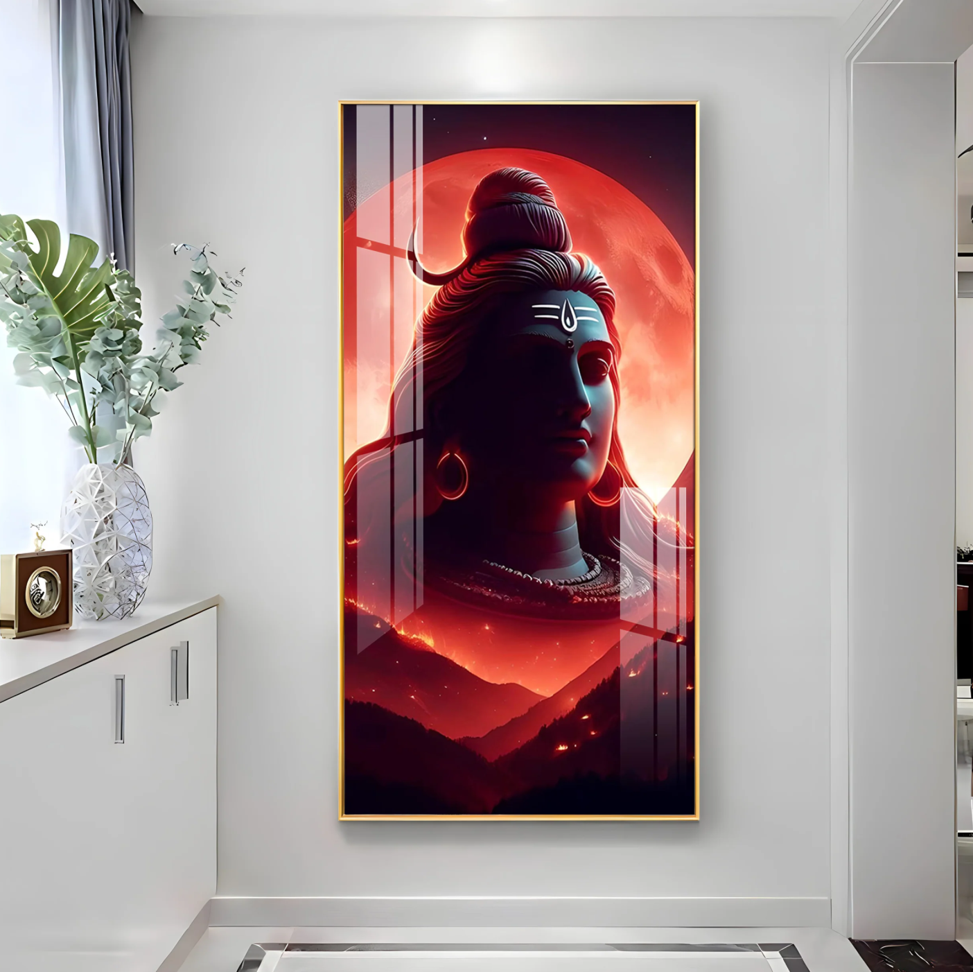 Adiyogi Premium Acrylic Vertical Wall Art