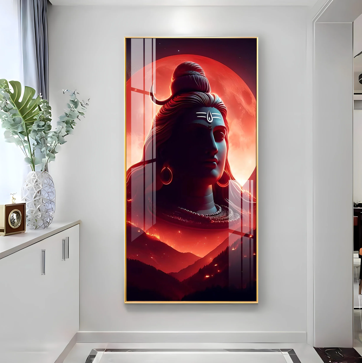 Adiyogi Premium Acrylic Vertical Wall Art