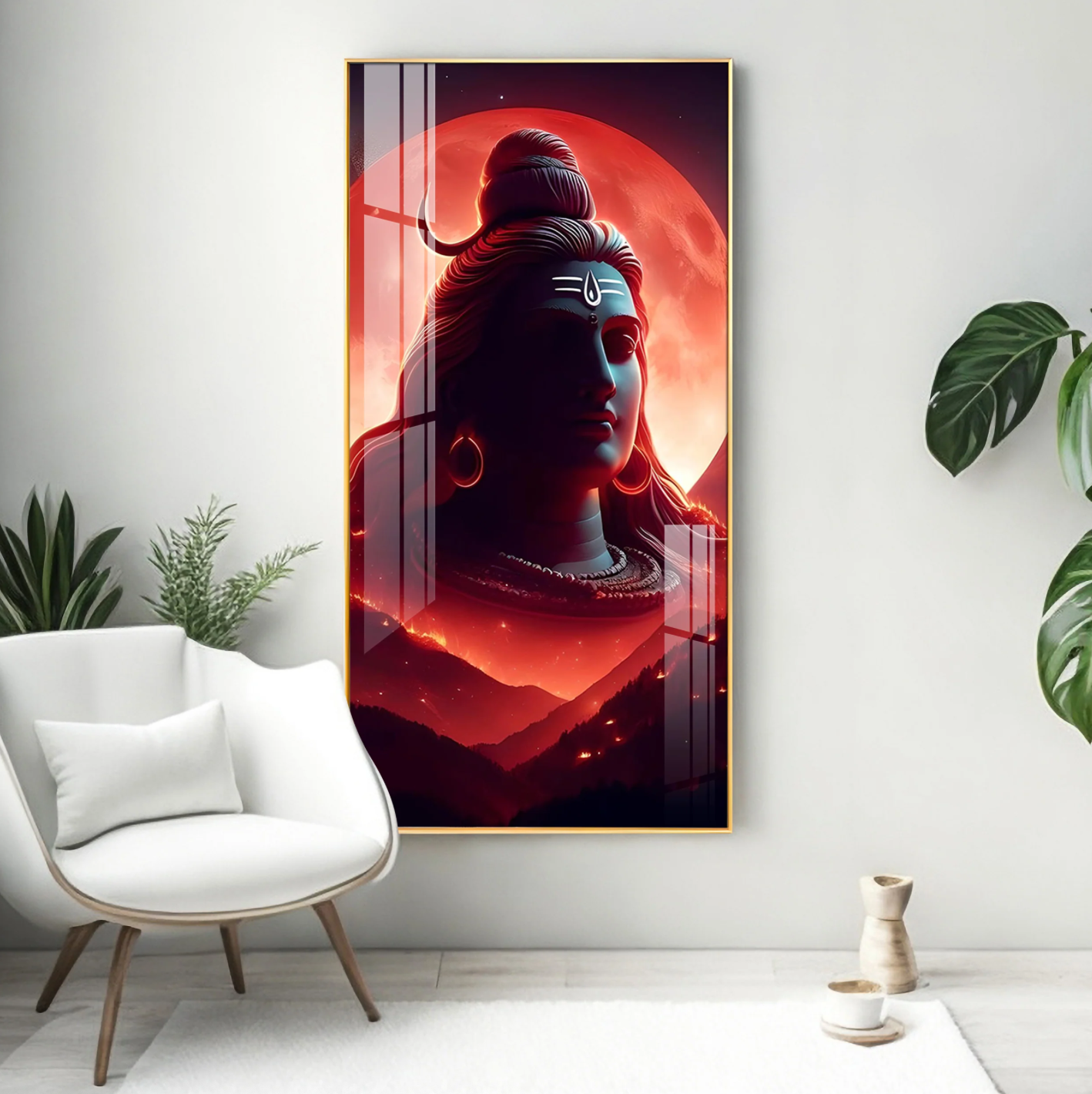 Adiyogi Premium Acrylic Vertical Wall Art