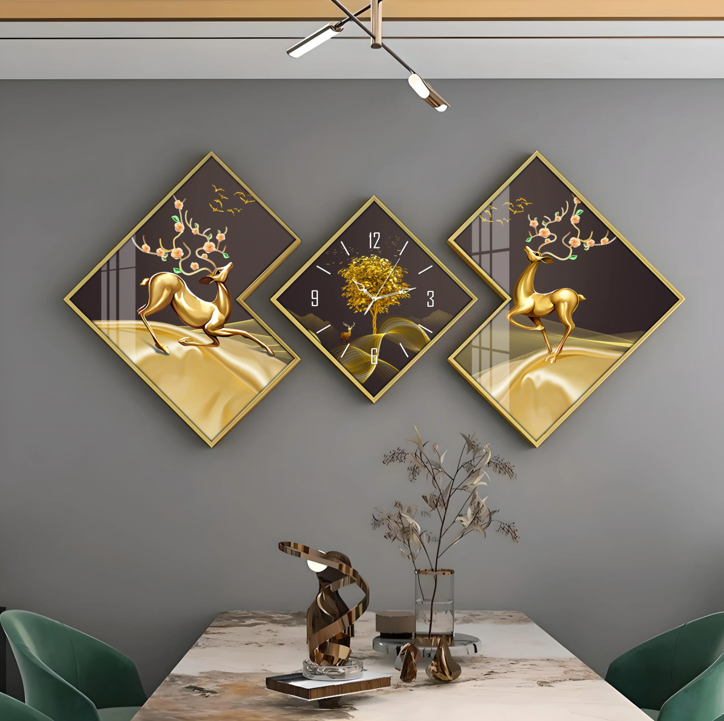 Dancing Deer Premium Acrylic Wall Clock
