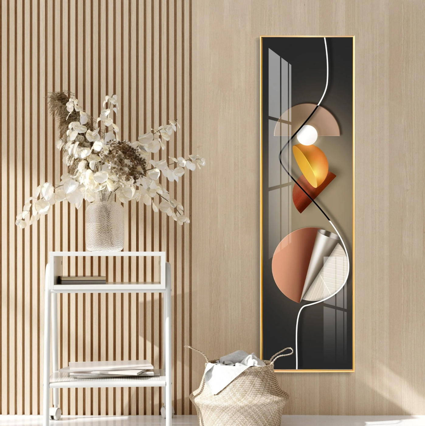 Abstract Geometrical Patterns Premium Acrylic Vertical Wall Art