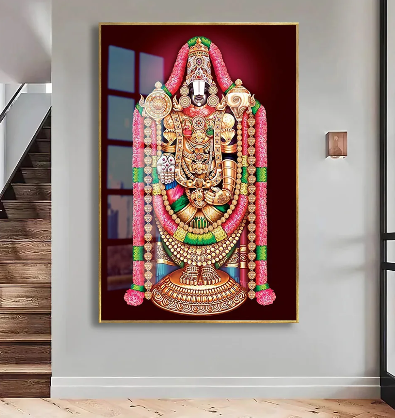 YF Divine Sree Venkateshwara Acrylic Canvas Painting