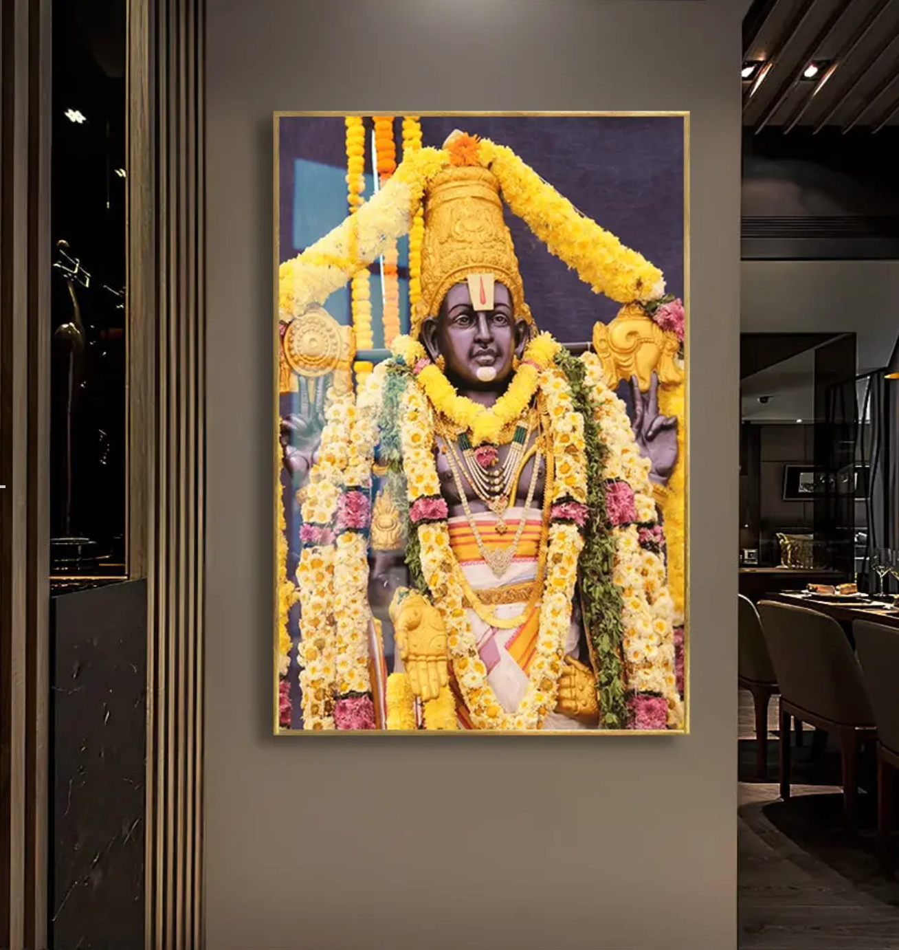 YF Eternal Lord Venkateshwara Acrylic Canvas Painting