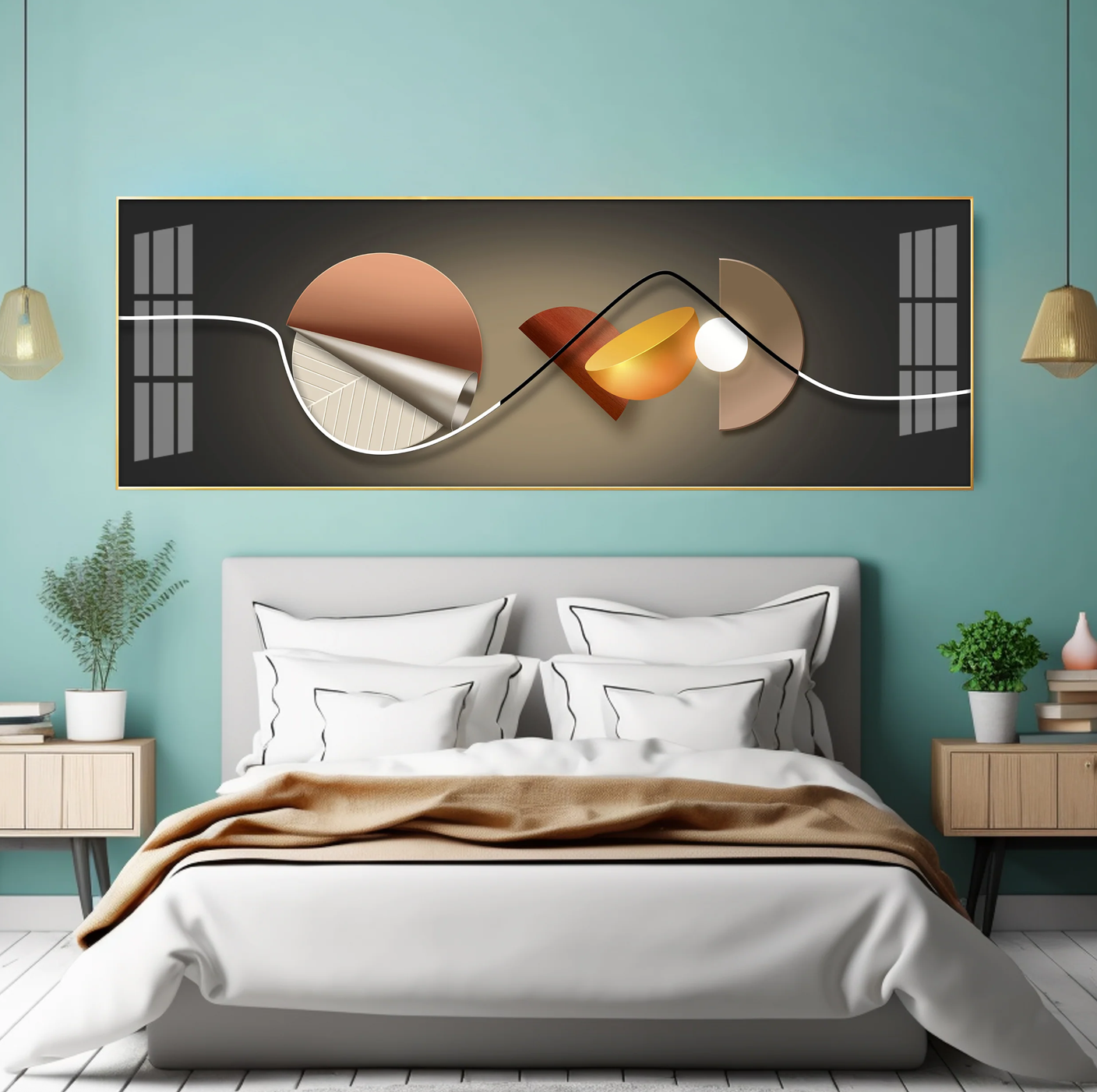 Floating Figures Premium Acrylic Horizontal Wall Art