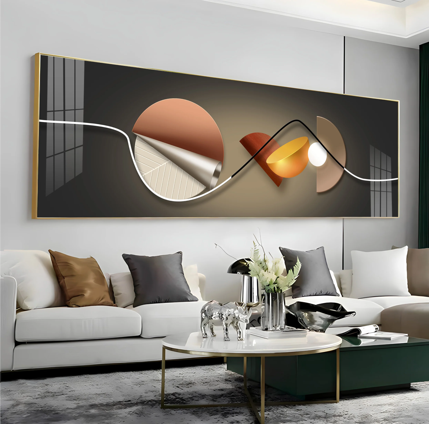 Floating Figures Premium Acrylic Horizontal Wall Art