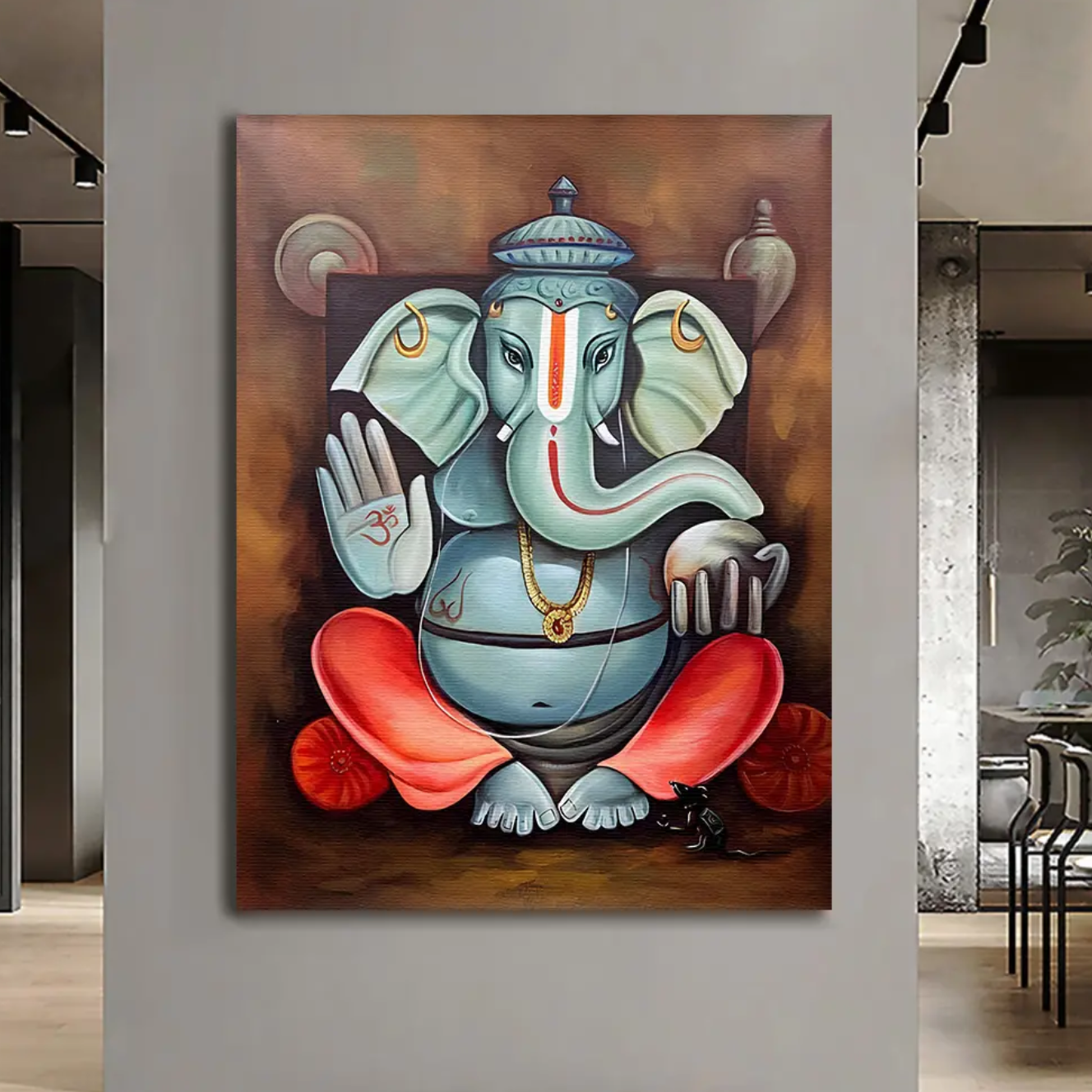 YF Antique Finish Ganpati Art of Wall Decor