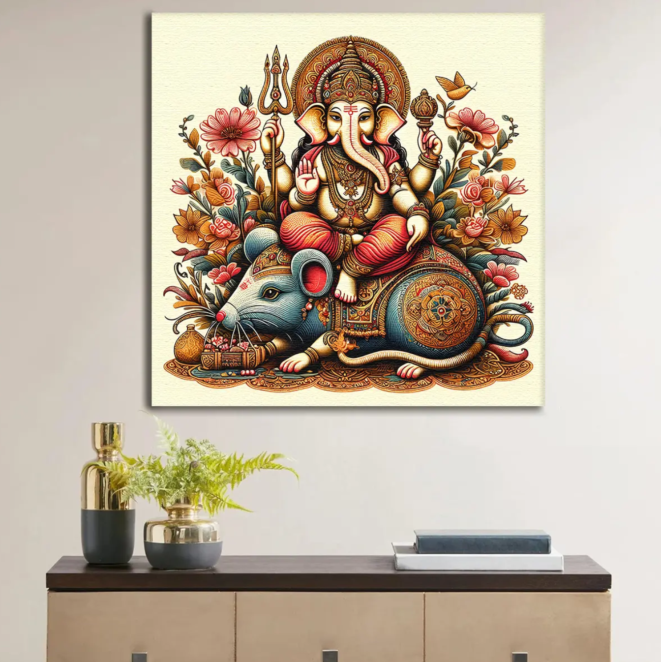 YF Marvellous Ganpati Art for Living Room