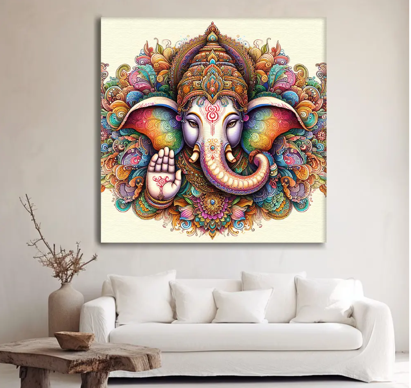 YF Modern Harmonious Ganesh Ji Painting