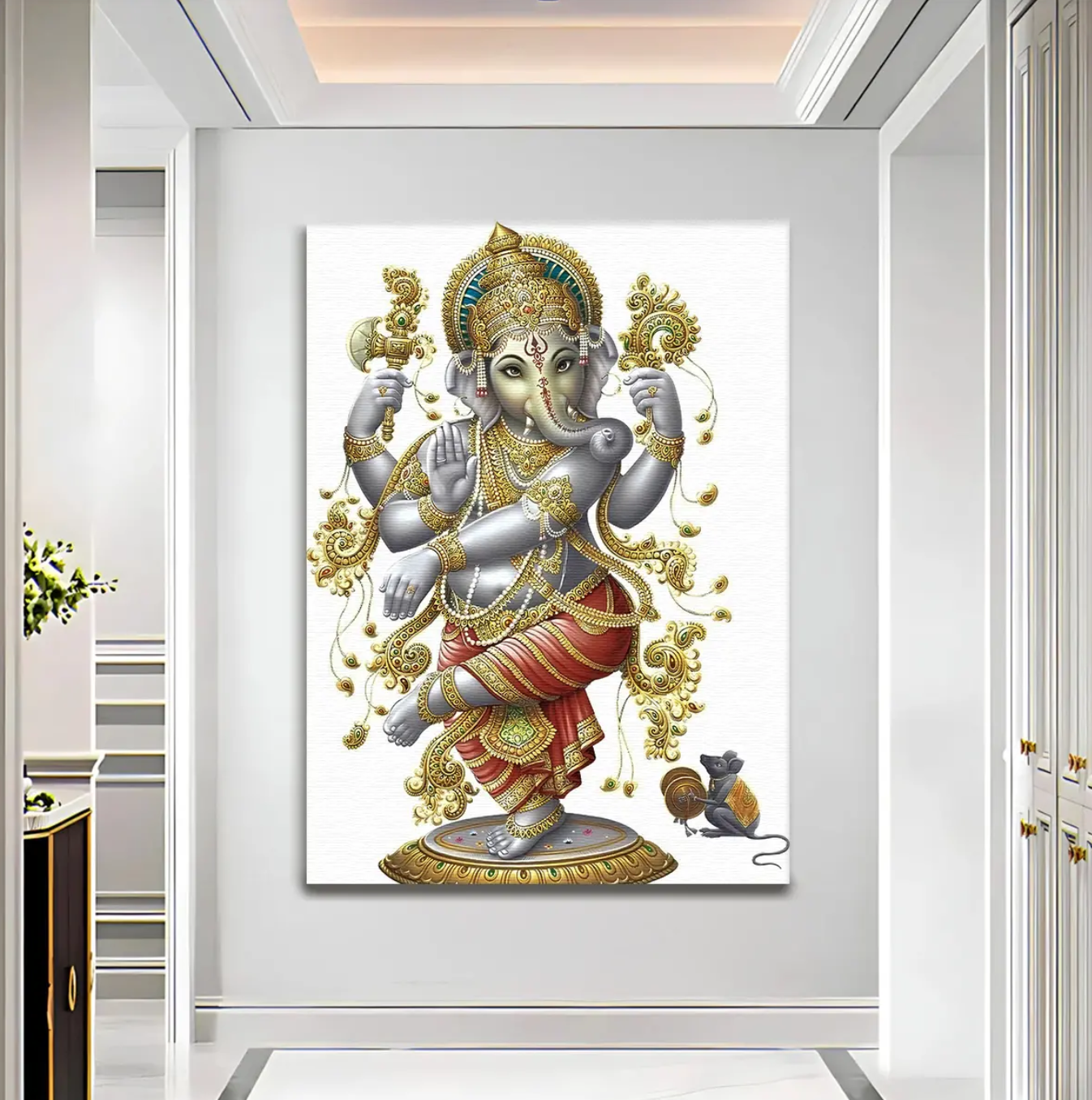 YF Nritya Ganpati Ji Painting on Canvas