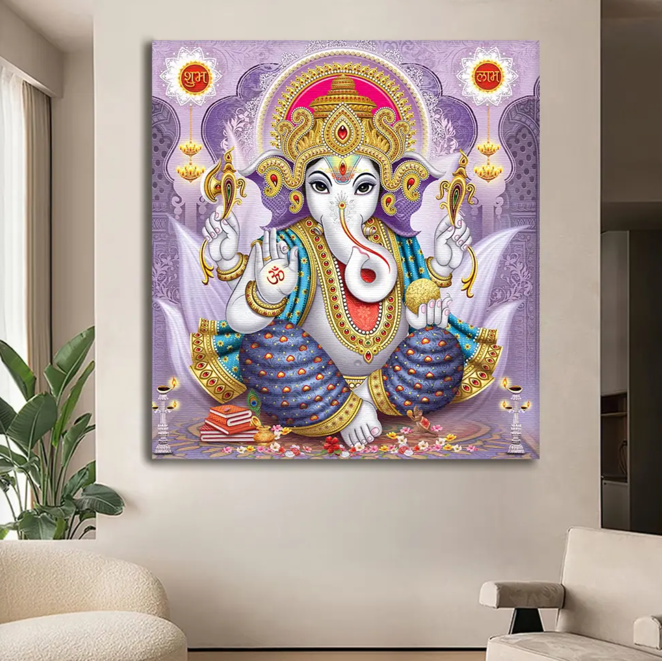 YF Traditional Look Ganesha Painting