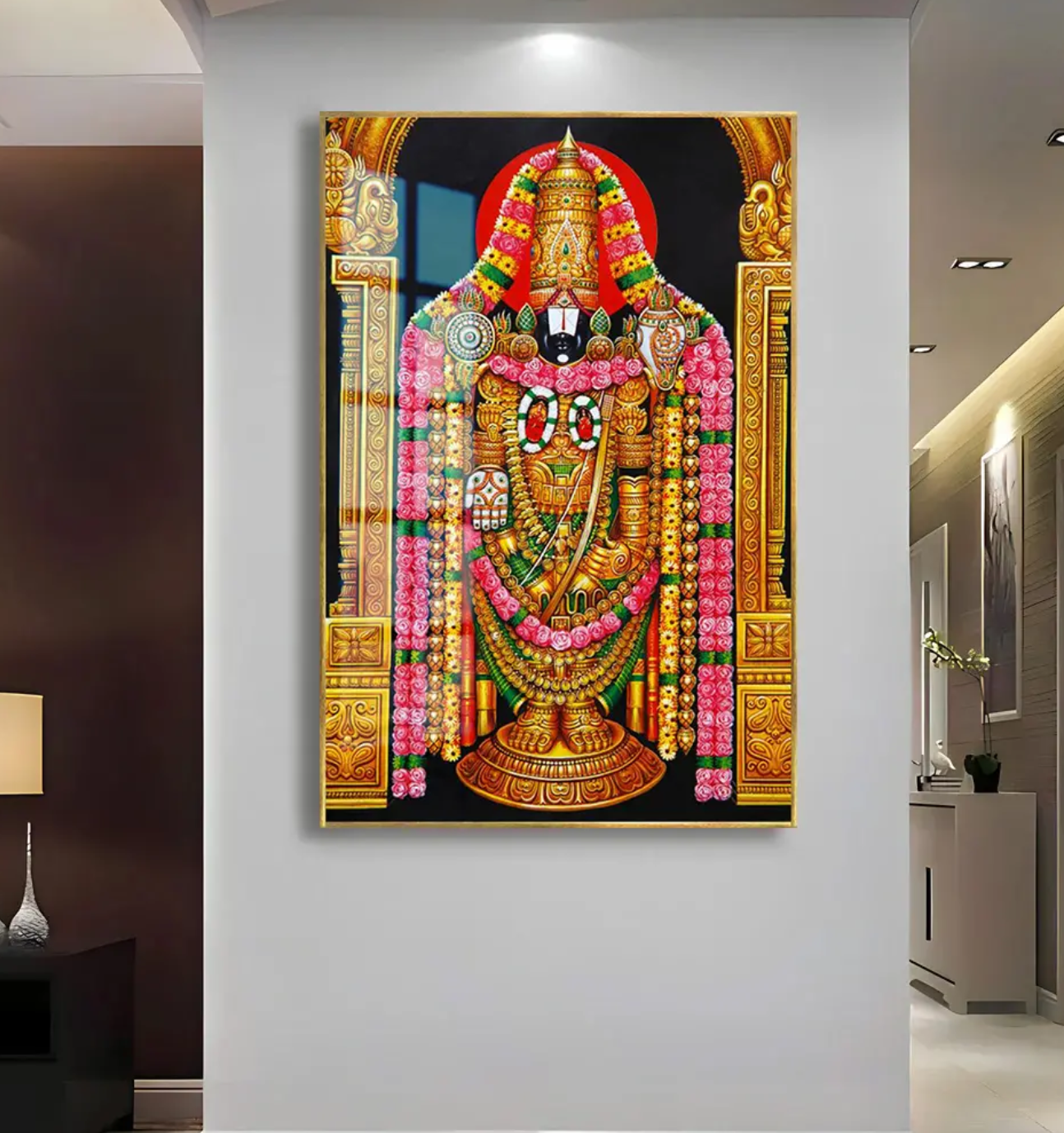 YF Shree Venkateshwara Swamy Acrylic Canvas Painting