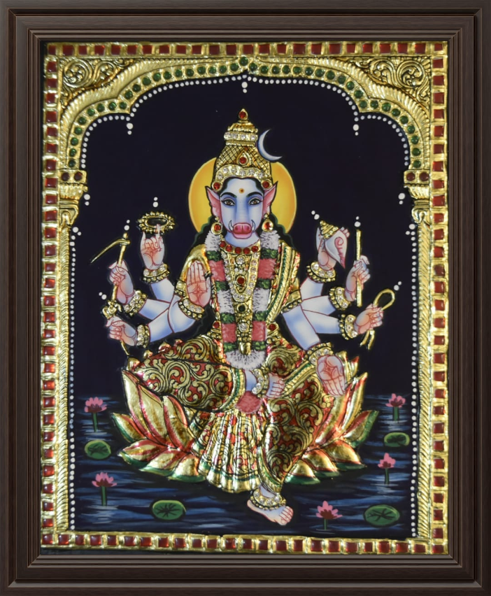 ATP Varaha Roopa Flat Tanjore Painting