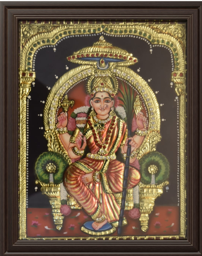 ATP Lalitha Devi Flat Tanjore Painting