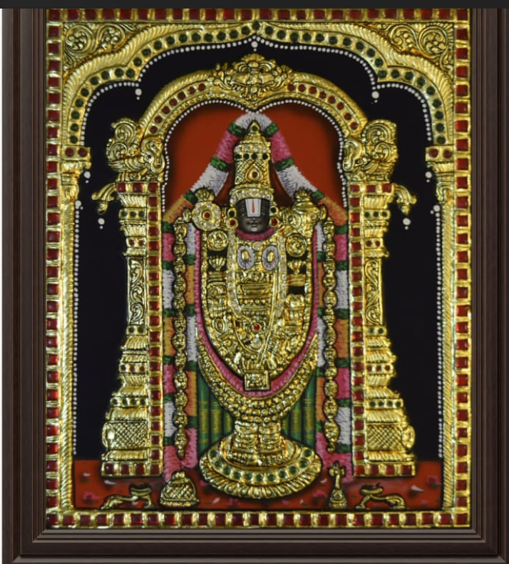 ATP Balaji Flat Tanjore Painting