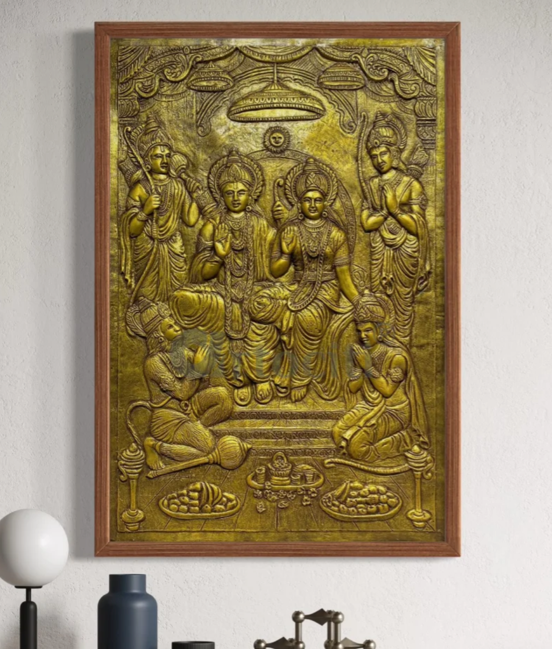 3X2 Feet Ram Darbar 3D Relief Mural Wall Art