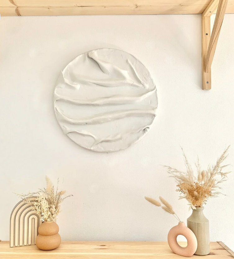 AWA - 3D Draped Fabric Effect round wall art